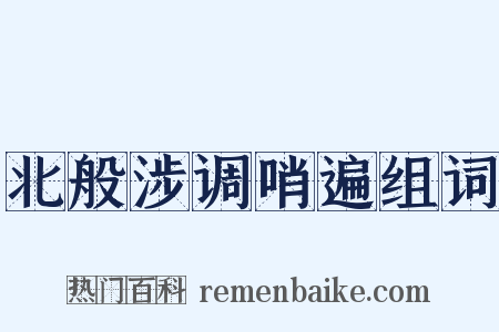 北般涉调哨遍组词是什么意思的图片